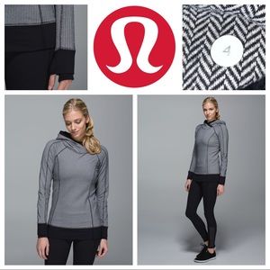 Lululemon RULU Think Fast Hoodie Pullover Long Sleeve Herringbone Top